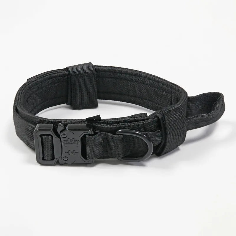 Heavy-Duty Tactical Dog Collar – Padded Adjustable K9 Collar with Metal Buckle